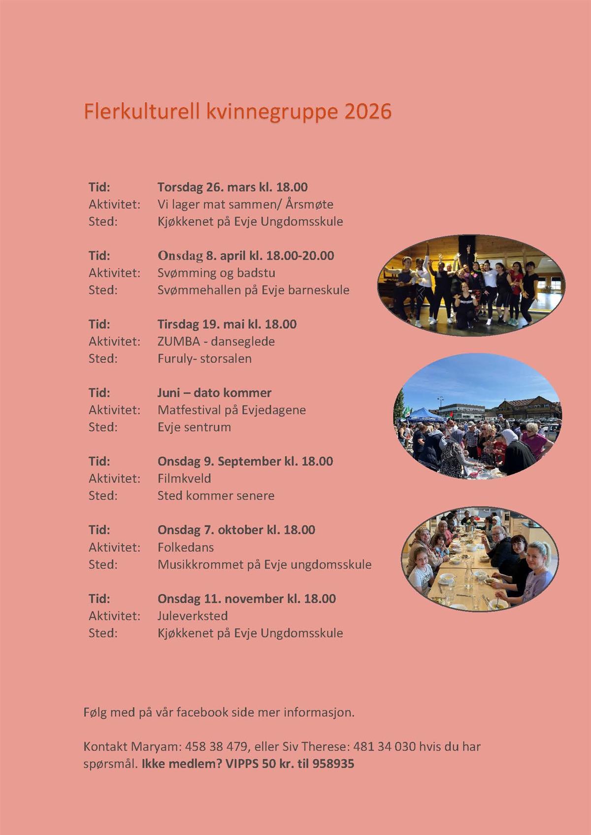 Programmet til Flerkulturell kvinnegruppe 2026